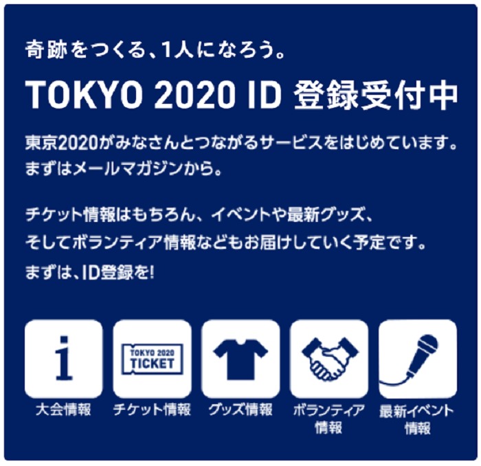 東京2020チケット登録画面①